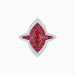 Load image into Gallery viewer, Marquise Shape Art Deco Style with Gemstone - Shahin Jewelry