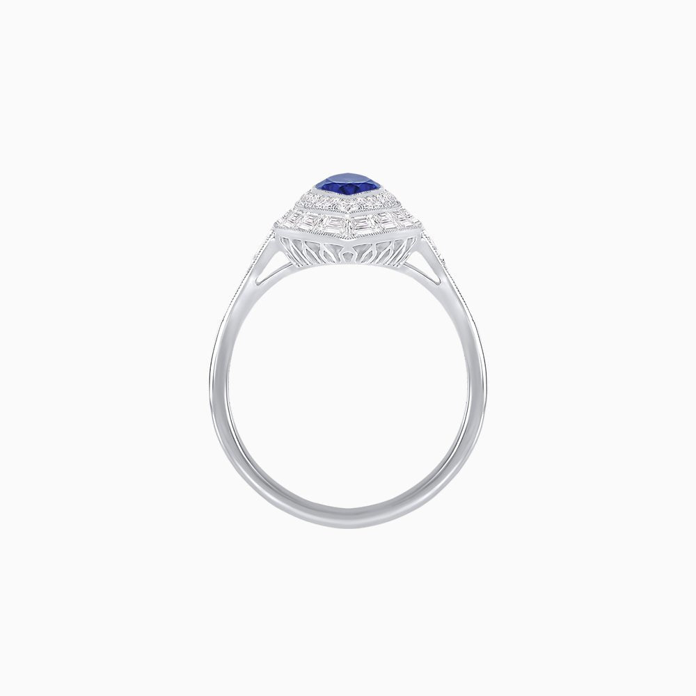 Marquise Shape Gemstone Art Deco Style - Shahin Jewelry