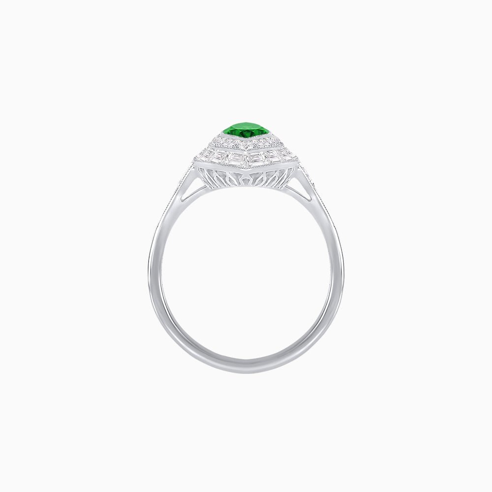 Marquise Shape Gemstone Art Deco Style - Shahin Jewelry