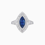 Load image into Gallery viewer, Marquise Shape Gemstone Art Deco Style - Shahin Jewelry
