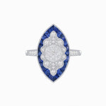 Load image into Gallery viewer, Marquise Shaped Antique Inspired Filigree Illusion Setting Ring - Shahin Jewelry