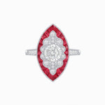 Load image into Gallery viewer, Marquise Shaped Antique Inspired Filigree Ring - Shahin Jewelry