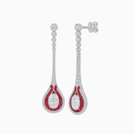 Load image into Gallery viewer, Ottoman Style Tulip Earrings Oval Mounting with Diamond and Gemstone - Shahin Jewelry