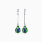 Load image into Gallery viewer, Ottoman Style Tulip Earrings Oval Mounting with Diamond and Gemstone - Shahin Jewelry