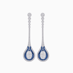 Load image into Gallery viewer, Ottoman Style Tulip Earrings Oval Mounting with Diamond and Gemstone - Shahin Jewelry