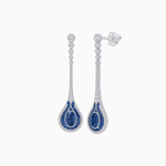 Load image into Gallery viewer, Ottoman Style Tulip Earrings Oval Mounting with Diamond and Gemstone - Shahin Jewelry