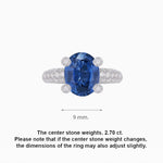 Load image into Gallery viewer, Oval Blue Sapphire with Diamonds ring Classic Collection - Shahin Jewelry