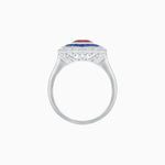 Load image into Gallery viewer, Oval-Cut Art Deco Floral Radiance Ring with Diamond and Gemstone - Shahin Jewelry