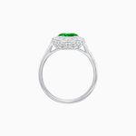 Load image into Gallery viewer, Oval Cut Ring with Baguette Diamond Halo and Diamond-Accented Shank - Shahin Jewelry