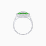 Load image into Gallery viewer, Oval Shape Art Deco Inspired Ring with Diamond - Shahin Jewelry