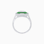 Load image into Gallery viewer, Oval Shape Art Deco Inspired Ring with Diamond - Shahin Jewelry