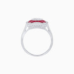 Load image into Gallery viewer, Oval Shape Art Deco Inspired Ring with Diamond - Shahin Jewelry