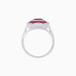 Load image into Gallery viewer, Oval Shape Art Deco Inspired Ring with Gemstone - Shahin Jewelry