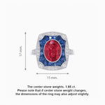 Load image into Gallery viewer, Oval Shape Art Deco Inspired Ring with Gemstone - Shahin Jewelry
