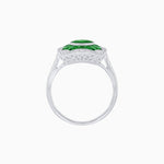 Load image into Gallery viewer, Oval Shape Art Deco Inspired Ring with Gemstone - Shahin Jewelry
