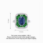Load image into Gallery viewer, Oval Shape Art Deco Inspired Ring with Gemstone - Shahin Jewelry