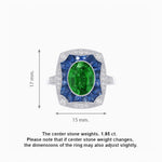 Load image into Gallery viewer, Oval Shape Art Deco Inspired Ring with Gemstone - Shahin Jewelry