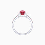 Load image into Gallery viewer, Pear - Shape Center Stone Mounting Ring with Channel - Set Accents - Shahin Jewelry