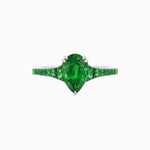 Load image into Gallery viewer, Pear - Shape Center Stone Mounting Ring with Channel - Set Accents - Shahin Jewelry