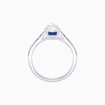 Load image into Gallery viewer, Pear - Shape Center Stone Mounting Ring with Channel - Set Accents - Shahin Jewelry