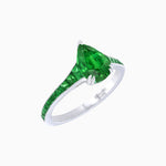 Load image into Gallery viewer, Pear - Shape Center Stone Mounting Ring with Channel - Set Accents - Shahin Jewelry