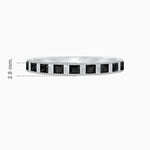 Load image into Gallery viewer, Princess Cut Channel Set Onyx and Baguette Diamond Ring Band - Shahin Jewelry