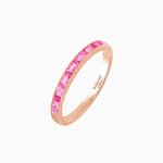 Load image into Gallery viewer, Rose Gold Baguette Channel Set Ring - Shahin Jewelry
