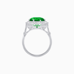 Load image into Gallery viewer, Round Center Stone Ring Mounting with Octagonal Diamond Halo - Shahin Jewelry