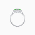 Load image into Gallery viewer, Round Cut Center Stone Double Halo Ring Mounting with French Cut Gemstone Accents - Shahin Jewelry