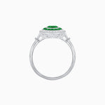 Load image into Gallery viewer, Round Cut Center Stone Double Halo Ring Mounting with French Cut Gemstone Accents - Shahin Jewelry