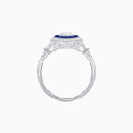 Load image into Gallery viewer, Round Cut Center Stone Double Halo Ring Mounting with French Cut Gemstone Accents - Shahin Jewelry