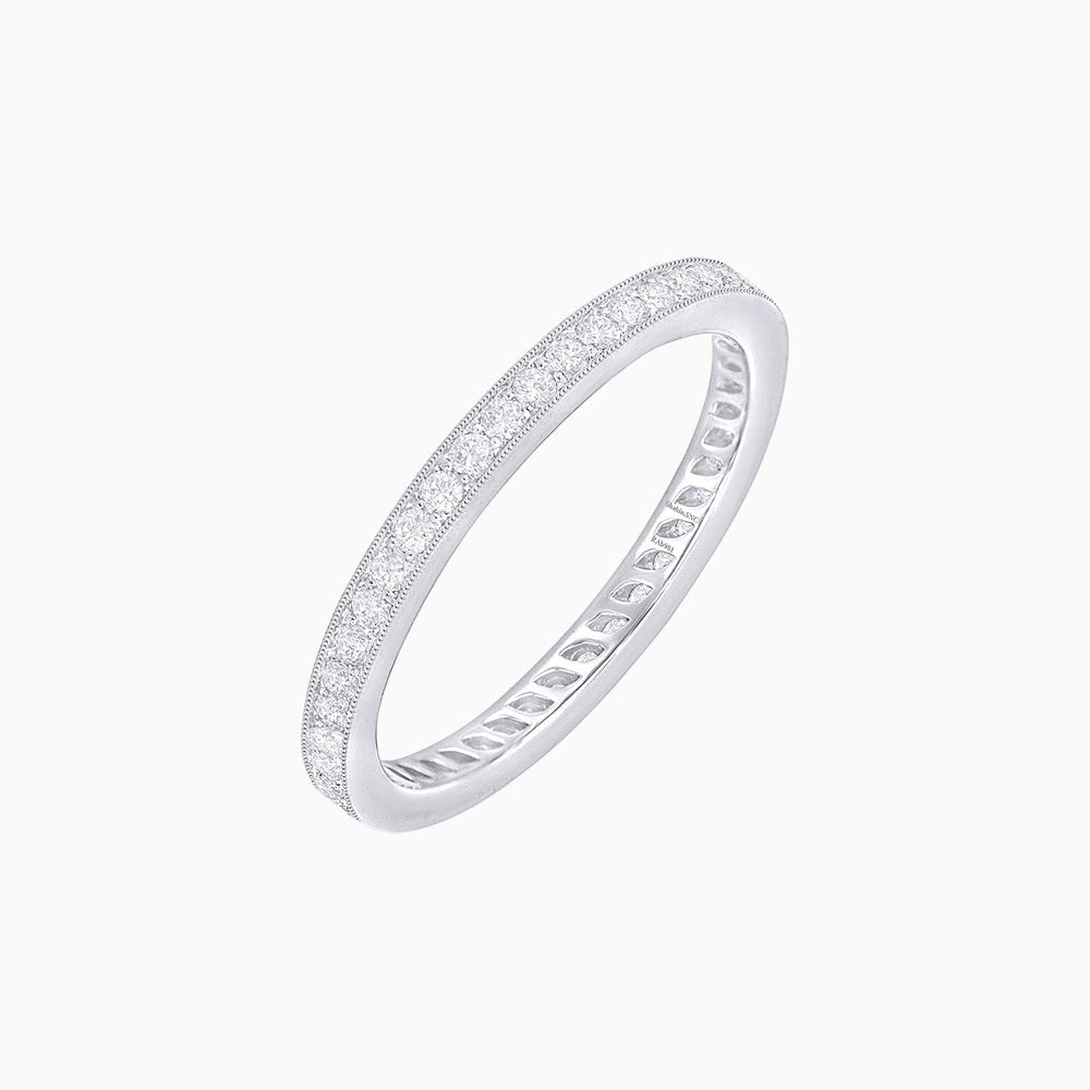 Round Diamond Full Eternity Wedding Band - Shahin Jewelry