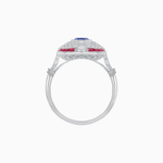 Load image into Gallery viewer, Scarab Vintage Art Deco Style Cocktail Ring with Diamond and Gemstone - Shahin Jewelry