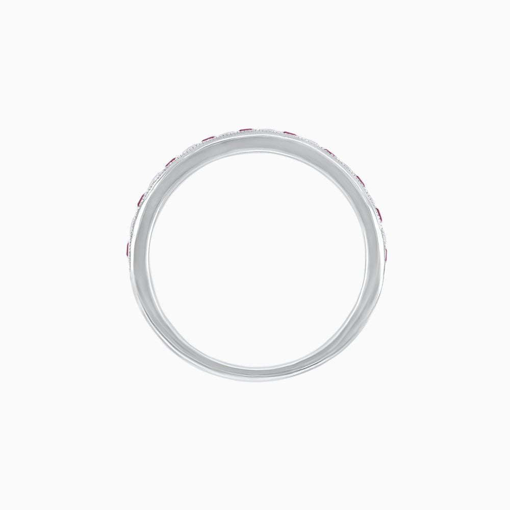 Sparklin Gemstone & Diamond Eternity Band - Shahin Jewelry