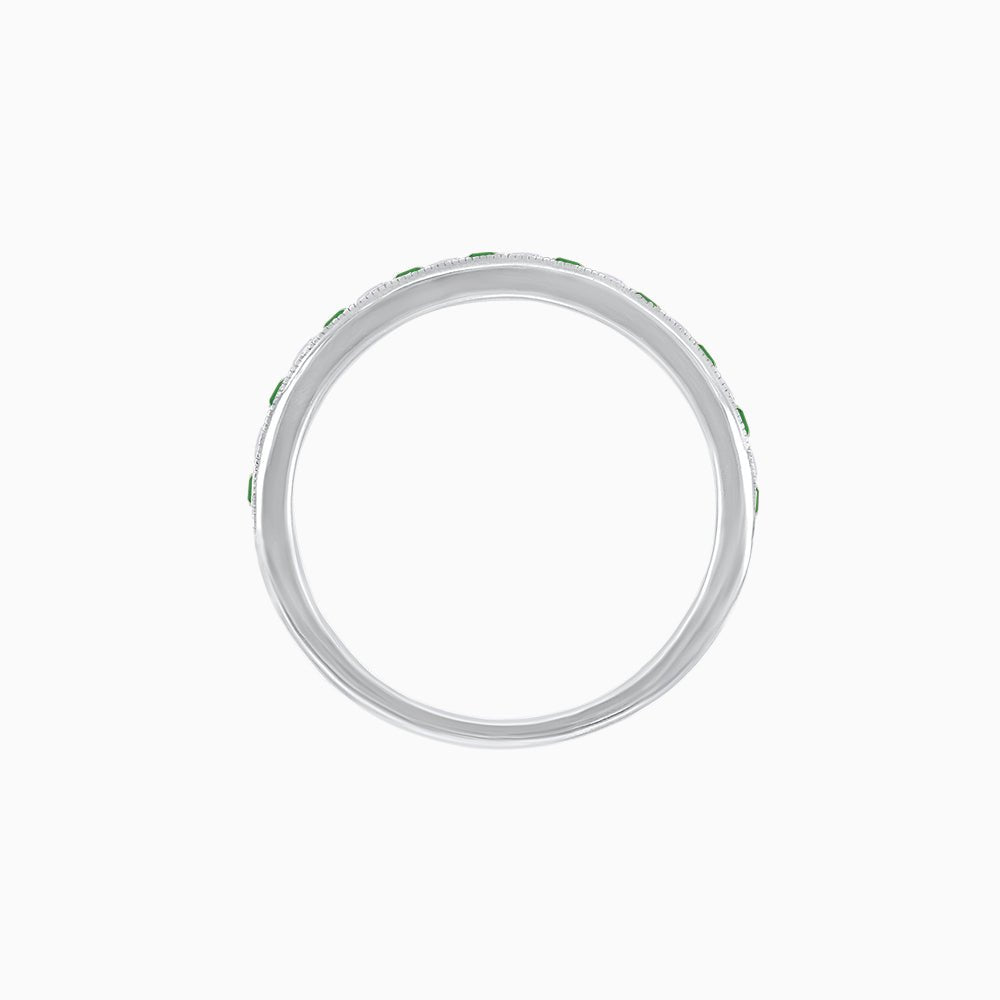 Sparklin Gemstone & Diamond Eternity Band - Shahin Jewelry