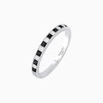 Load image into Gallery viewer, Sparklin Onyx & Diamond Eternity Band - Shahin Jewelry