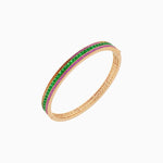 Load image into Gallery viewer, Three - Row Gemstone Bangle with Graduated Accents - Shahin Jewelry