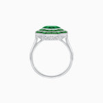 Load image into Gallery viewer, Timeless Art Deco Octagonal Halo Ring with Diamond and Gemstone (Mounting) - Shahin Jewelry