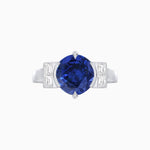 Load image into Gallery viewer, Timeless Round - Cut Mounting Ring with Tapered Diamond Accents - Shahin Jewelry