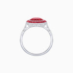 Load image into Gallery viewer, Timeless Round Cut Ring with Customizable Gemstone Halo - Shahin Jewelry