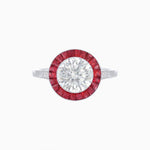 Load image into Gallery viewer, Timeless Round Cut Ring with Customizable Gemstone Halo - Shahin Jewelry