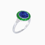 Load image into Gallery viewer, Timeless Round Cut Ring with Customizable Gemstone Halo - Shahin Jewelry