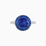 Load image into Gallery viewer, Timeless Round Cut Ring with Customizable Gemstone Halo - Shahin Jewelry
