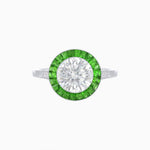 Load image into Gallery viewer, Timeless Round Cut Ring with Customizable Gemstone Halo - Shahin Jewelry