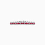 Load image into Gallery viewer, Triple Line Vintage Inspired Oval Blue Sapphire and Diamond Link Bracelet - Shahin Jewelry