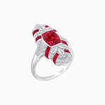 Load image into Gallery viewer, Vintage Cushion Cut Ring with Customizable French - Cut Gemstones (Mounting) - Shahin Jewelry