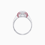 Load image into Gallery viewer, Vintage Cushion Cut Ring with Customizable French - Cut Gemstones (Mounting) - Shahin Jewelry