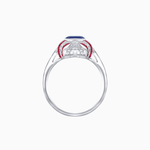 Load image into Gallery viewer, Vintage Cushion Cut Ring with Customizable French - Cut Gemstones (Mounting) - Shahin Jewelry