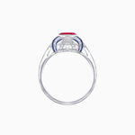 Load image into Gallery viewer, Vintage Cushion Cut Ring with Customizable French - Cut Gemstones (Mounting) - Shahin Jewelry