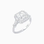 Load image into Gallery viewer, Vintage-Inspired Asscher Cut Ring with Intricate Detailing - Shahin Jewelry